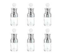 6 Pièces Flacon Compte-gouttes 30ml en Verre et Aluminium | Rechargeable, Léger et Facile à Remplir, pour Sérums et Liquides D’aromathérapie