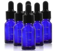 6 Pièces Flacon Compte-gouttes en Verre 10ml, Bouchon Noir | Réutilisable, Portable pour Voyages D'affaires, pour Sérums et Liquides Cosmétiques Couleur Aléatoire