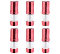 6 Pièces Flacon de Cosmétiques de Voyage 30ml en Plastique Rouge
