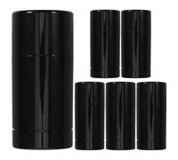 6 Pièces Flacon Rond à Visser pour Stick Parfumé 50g en PP Noir | Contenant Léger à Surface Lisse, Fermeture Étanche, pour Camping et Voyage D'affaires