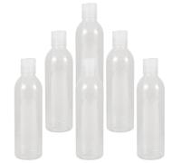 6 Pièces Flacon Vide de Voyage 250ml à Pression, Pet Pp | Shampoing, Anti-fuite, Facile à Remplir, Format Portable, , Usage Extérieur