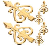 6 Pièces Fleuron de Portail Antigrimpant, Pointe Décorative | Finition Moderne Effet Brossé, Résistance à L'usure et Remplacement Simple, pour Jardin et Villa