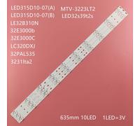 6 pieces FOR 2TV Éclairage de LED TV pour Telefunken MTV-3223LT2 MTV-3231LW MTV-3229LTA2 TF-LED32S37T2 TF-LED32S38T2 TF-LED32S39T2S 32PAL535 ""Nipseyteko