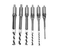 6 pièces foret à trou carré, scie cloche carrée outils de foret à mortaise ciseau à mortaiser haute dureté outil de travail du bois pour charpentier, travail du bois bricolage