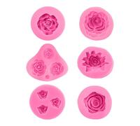 6 Pièces Forme De Fleur De Silicone, Forme De Silicone 3D, Réforme du Chocolat À Gâteau, Forme De Bougie en Silicone, Bonbons Qui Fabriquent des Moisissures.