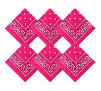 6 pièces Foulard/Châle/Bandeau unisexe de style Hip Hop avec imprimé Rap, convient pour les festivals de musique rock, les voyages, les fêtes, applicable pour les hommes et les femmes Taille UniqueGéo