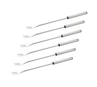 6 pièces fourchettes longues en acier inoxydable idéales pour les gâteaux fruits et à la fondue surfaces lisses et bâtonnets à dessert fruits résistants à la rouille ensemble de fourchettes à