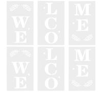 6 Pièces Gabarit Creux de Lettres Welcome pour Porte et Pet