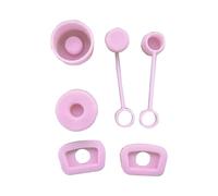 6 pièces gardez votre tasse propre et bien rangée ensemble de bouchons anti-déversement pour gobelet carré rond bouchon anti-déversement en silicone-fuite du couvercle de paille