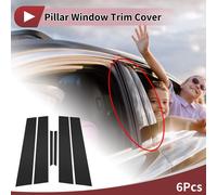 6 Pièces Garniture De Fenêtre De Pilier Porte Voiture Avant Arrière Gauche Droite Pour Toyota Reiz 2010-2016 Autocollant Anti-Rayures Pilier De Porte Couverture Extérieure Noire