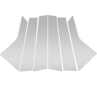 6 Pièces Garniture De Pilier De Porte Pour Cadillac Xt5 2017-2023 Ton Argent Avant Arrière Gauche Droite Autocollant Anti-Rayures Pilier Poteaux Porte Extérieure Couverture