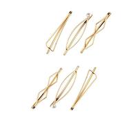 6 Pièces Géométrique En Métal En Épingle À Cheveux Pince À Cheveux Barrettes Broches Chapeau Coiffure Styling Bijoux, Perle Marquise/Triangle-Rhombus/Infinity Rentable Et DurableDesign durable