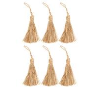 6 Pièces Glands en Jute, Glands en Corde de Jute de Style Rustique Glands de Signet Mini Kit de Gland pour la Fabrication de Bijoux Boucle d'oreille Fabrication de Bijoux