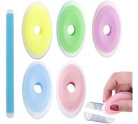 6 Pièces Gomme, Stylo Gel Effaçable Gomme, Gomme Silicone Pour Effacer L'encre Thermique, 5 X Gommes Rondes + 1 X Gomme Bâton Couleur Aléatoire