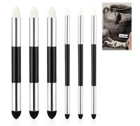 6 Pièces Gommes à Dessin en Éponge Stylos Éponges pour Mélange de Croquis Stylo à Effacer Accessoires de Dessin Stylo Mélangeur Pastel Lavable avec Double Tête pour Peinture Détails des Ombres