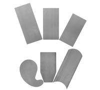6 Pièces Grattoir à Bois Multi-usage Multiforme en Acier | Racloir, Grattoir à Cartes Multiformes, Outil D’ébénisterie, Surface Polie, Contrôle Précis, Blanc