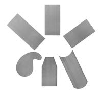 6 Pièces Grattoir à Cartes Multiformes en Acier, Outil de | Racloir Bois Menuisier, Ensemble de Travail du Bois, Usage Ébénisterie et Art Création, Blanc