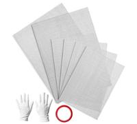 6 Pièces Grillage Fine Maille, 20 Mailles 30x21cm Grillage Anti Rongeur Et Fin, 15x21cm Moustiquaire en Maille D'acier Inoxydable avec des Gants et du Ruban Adhésif