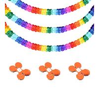 6 Pièces Guirlandes Décoration Bannière Colorées Guirlandes Décoration 3 Mètre Banderole Papier Trèfle à Quatre Feuilles pour Carnaval Anniversaire Naissance Baptême Shower Mariage