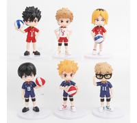 6 pièces Haikyuu Volleyball Junior Figure Shoyo Hinata Sugawara Koushi 7-9,5cm