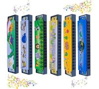6 Pièces Harmonica Enfant Dessin Animé Couleur Harmonica Jouet Harmonica Enfants Harmonica DifféRents Motifs De Dessins AniméS ColoréS Approprié Pour Les DéButants Les Enfants