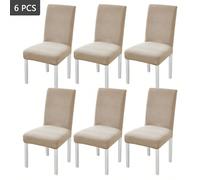 6 pièces Housse de chaise Jacquard épaissie avec élastique, housse de chaise de restaurant, revêtement de tabouret anti-salissure en Spandex, décoration de maison PlantesPolaire