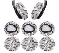 6 Pièces Housses De Casque Extensibles Et Lavables, Housse Casque Audio, Coussinet Casque lavables Extensibles en Tissu Noir pour Casque de Gym, entraînement, Aviation, Course de Jeu