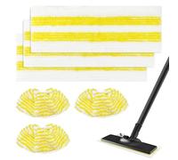 6 Pièces Housses Microfibre Compatibles avec Nettoyeur Vapeur Kärcher EasyFix SC 1 SC 2 SC 3 SC 4 SC 5 - Lot de 3 Chiffons Sol + 3 Couvre-Buses Main, Lavables & Réutilisables