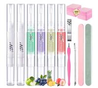 6 Pièces Huile Cuticules Ongles Stylo: Stylos à Huile a Cuticule Ongle pour Réparer les Fissures et l'huile de Cuticule Sèche - Cuticle Oil Stylo Huile Cuticule Kit Soins pour Les Ongles