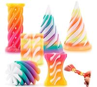 6 Pièces Impossible Cone, 3D Imprimé Spiral Cone Fidget Toy, Jouet de Cône en Spirale, Pyramid Passthrough Sculpture Jouet, Stress Relief Toys Décorations de Bureau Cadeau pour Enfant Adulte