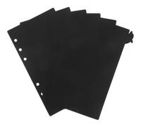6 Pièces Intercalaires à Anneaux, Onglets Modèle Marin PP Noir | Six Trous, Onglets Écrits, Format A6, pour Cahier à Feuilles Mobiles, Étudiants et Enseignants