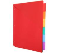 6 Pièces Intercalaires de Classeur en Plastique à 6 Onglets, Trois Trous | Repérage Coloré, Rangement Flexible pour Rapports et Présentations, Étudiants, Gestionnaires de Projets, Réunions ou Maison