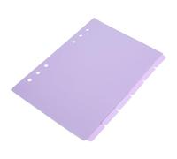 6 Pièces Intercalaires en PP de Classeur 6 Trous avec Onglets | Séparateurs pour Cahier Rigide et Rapport, Usage École et Travail, Légers, pour Organiser des Pages