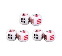 6 Pièces Jeu Ba pour Portable Accessoires de Jeu Chinois Fortune Le Chanceux Nouveauté Dés Table Bagua Accessoire Bar Faveur Trigrammes Racontant Multi-Faces Club Jouet