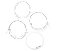 6 Pièces Jeu de Cordes de Guitare Classique en Nylon, Tension Moyenne | Installation Facile, Son Riche et Harmonie Stable, Embouts à Nouer, pour Débutants et Musiciens, Blanc