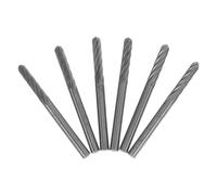 6 Pièces Jeu de Fraises Rotatives Double Coupe 3mm