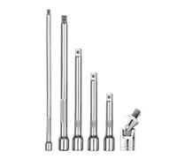6 pièces Jeu de rallonges: Rallonge 1/4 pout Cliquet, 50/75/100/150/250mm, Rallonge Cliquet en acier chrome-vanadium, Compatible avec clés à choc et cliquets