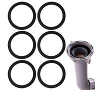 6 Pièces Joint Plat Caoutchouc, Joint Evier Cuisine avec Diamètre Extérieur 44,5mm et Diamètre Intérieur 35,5mm, Joint Bonde Lavabo, Joint Torique pour Tuyau D'Évacuation, Évier, Siphon Anti-Odeurs