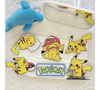 6 pièces Jolis écussons brodés Pikachu, série Pokémon, patchs décoratifs à thermocoller pour veste, chapeau 1-StylePolyester
