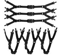 6 Pièces Jugulaire pour Casque de Chantier Réglable 3 Points | Polyester Noir, Clip Rapide et Boucle Sûre, Mentonnière Confortable, pour Sites Miniers et Usage Extérieur Couleur Aléatoire