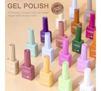6 pièces/kit CANNI TPO gratuit HEMA gratuit Halloween ongles couleur ensemble rouge foncé Semi Permanent tremper UV LED Gel vernis cadeau de noël BaseTop