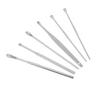 6 Pièces Kit D’extraction de Cérumen en Acier Inoxydable | Outils Double Face, Cuillères Spiralées, Réutilisables, pour Adultes, Maison et Salon de Coiffure
