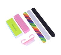6 Pièces Kit de Limes à Ongles, Accessoires de Manucure | Papier Abrasif et Éponge, pour Ongles Acryliques et Naturels, Usage à Domicile et Nail Art Couleur Aléatoire