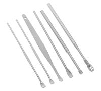 6 Pièces Kit de Nettoyage des Oreilles en Acier Inoxydable | Outil D’oreille Double Face, Usage Maison et Salon, Plusieurs Styles, Extraction du Cérumen