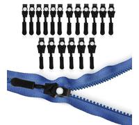 6 Pièces Kit de Réparation de Fermeture éclair Universelle Zip Clipsable Fermeture Eclair Adaptable Rechange Amovible Tirettes Fermeture éclair Amovible pour Vestes Manteaux Valises Faciles à Utiliser