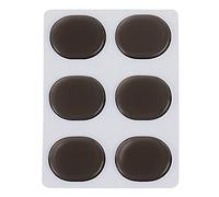 6 pièces Kit de silencieux de tambour en gel de silice transparent pâte de tampon de silencieux de caisse claire réutilisable douce sans résidu pour éliminer les harmoniques sur (Café)