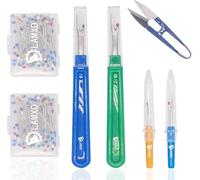 6 pièces Kit découd-Vite et Coupe-Fil,kit de Couture -Découseur Coupe-Fil, Ciseaux, 100 Ronde Épingles Couture