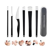6 Pièces Kit Pédicure pour Pieds, Scalpel Pédicure Outils en Acier Inoxydable avec Étui, Professionnelle et Couteau Lame de Pédicure Kit Coupe Ongle pour Couper Cors, Callosités et Peaux Dures Mortes