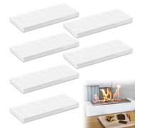6 Pièces Laine Céramique pour Bioéthanol, 30 X 10 X 1.3 cm Laine Combustible Céramique, éponge Céramique de Cheminée pour Intérieur Brûleur Bioéthanol, Accessoires pour Cheminées à L'éthanol