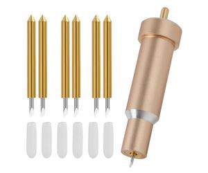 6 Pièces Lames à Pointe Fine de Qualité Supérieure, Lames de Rechange 30° 45° 60° avec Boîtier de Coupe Profonde, Compatibles Maker 3, Explore Air One, Air 2, Air 3 pour Découpe Précise